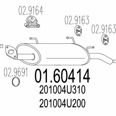Mts 01.60414 End Silencer 0160414 0160414 Mts End Silencer