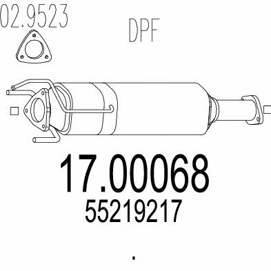 Mts 17.00068 Diesel particulate filter DPF 1700068