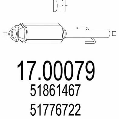 Mts 17.00079 Diesel particulate filter DPF 1700079