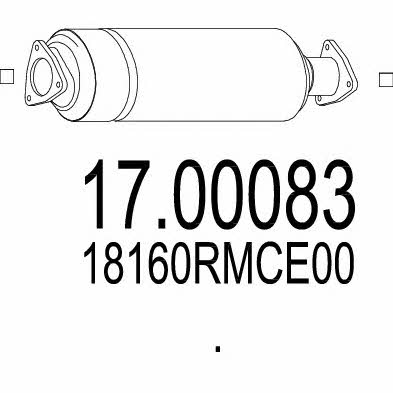 Mts 17.00083 Diesel particulate filter DPF 1700083