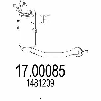 Mts 17.00085 Diesel particulate filter DPF 1700085