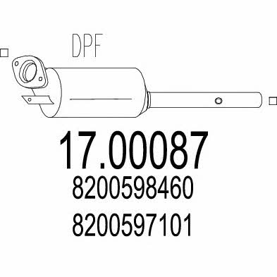 Mts 17.00087 Diesel particulate filter DPF 1700087