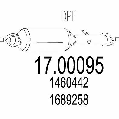 Mts 17.00095 Diesel particulate filter DPF 1700095