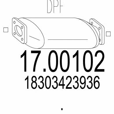 Mts 17.00102 Diesel particulate filter DPF 1700102