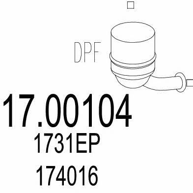Mts 17.00104 Diesel particulate filter DPF 1700104