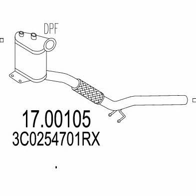 Mts 17.00105 Diesel particulate filter DPF 1700105