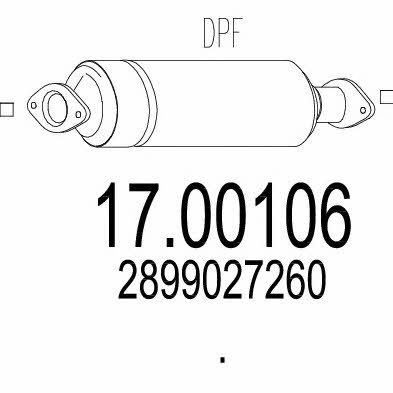 Mts 17.00106 Diesel particulate filter DPF 1700106