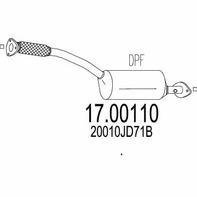 Mts 17.00110 Diesel particulate filter DPF 1700110