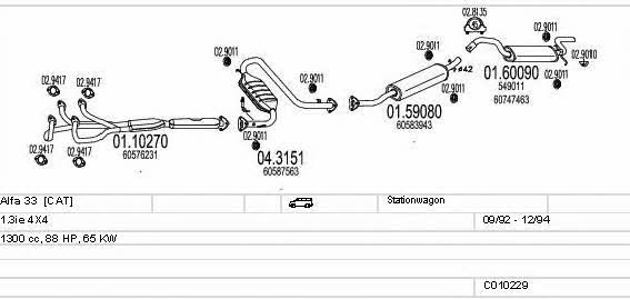  C010229008933 Exhaust system C010229008933