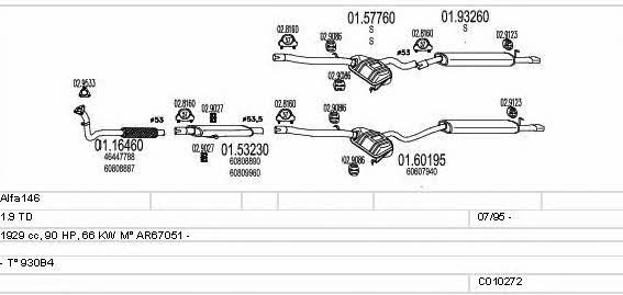  C010272008007 Exhaust system C010272008007