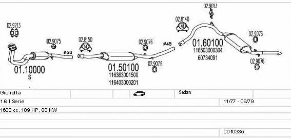 Mts C010335007269 Exhaust system C010335007269