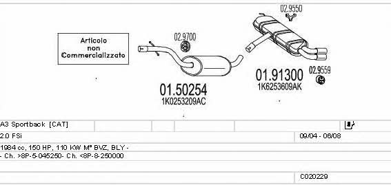 Mts C020229000592 Exhaust system C020229000592