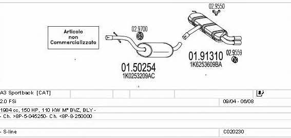 Mts C020230000593 Exhaust system C020230000593