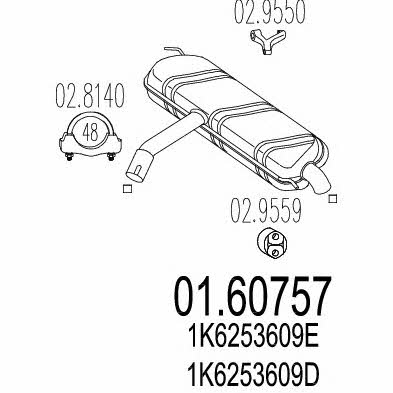 0160757 Mts End Silencer
