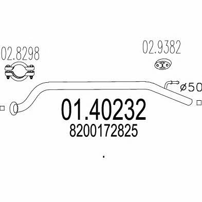 Mts 01.40232 Exhaust pipe 0140232