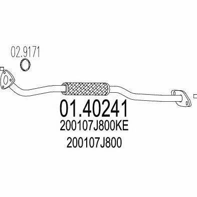 Mts 01.40241 Exhaust pipe 0140241