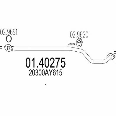 Mts 01.40275 Exhaust pipe 0140275