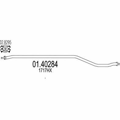 Mts 01.40284 Exhaust pipe 0140284 0140284 Mts Exhaust pipe