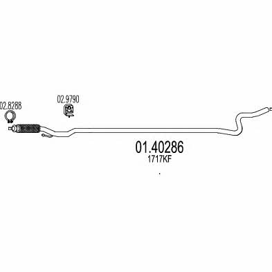 Mts 01.40286 Exhaust pipe 0140286