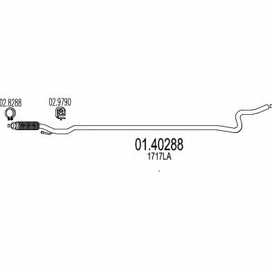 Mts 01.40288 Exhaust pipe 0140288