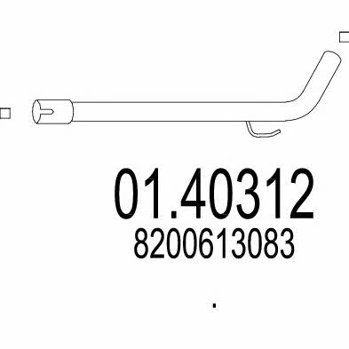 Mts 01.40312 Exhaust pipe 0140312
