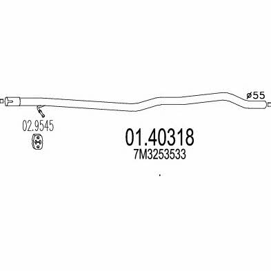 Mts 01.40318 Exhaust pipe 0140318