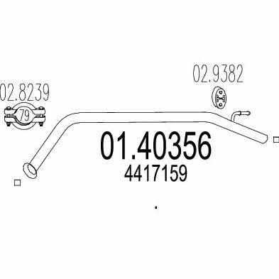 Mts 01.40356 Exhaust pipe 0140356