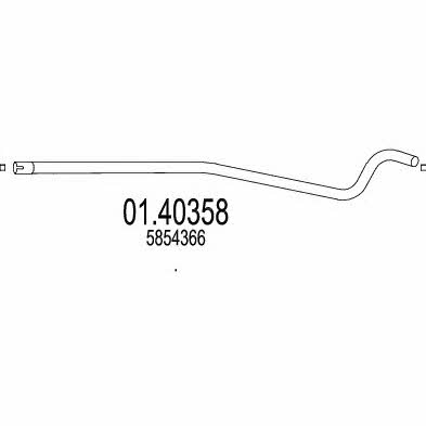 Mts 01.40358 Exhaust pipe 0140358