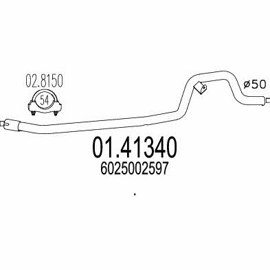 Mts 01.41340 Exhaust pipe 0141340
