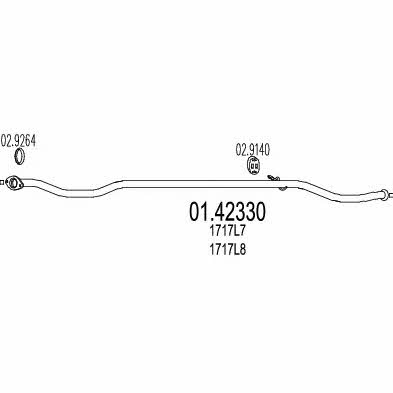 Mts 01.42330 Exhaust pipe 0142330