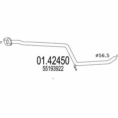 Mts 01.42450 Exhaust pipe 0142450