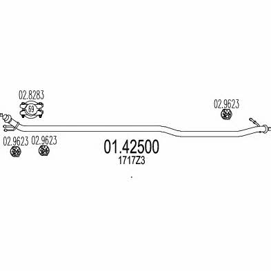 Mts 01.42500 Exhaust pipe 0142500