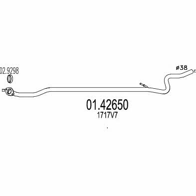 Mts 01.42650 Exhaust pipe 0142650