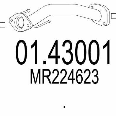 Mts 01.43001 Exhaust pipe 0143001