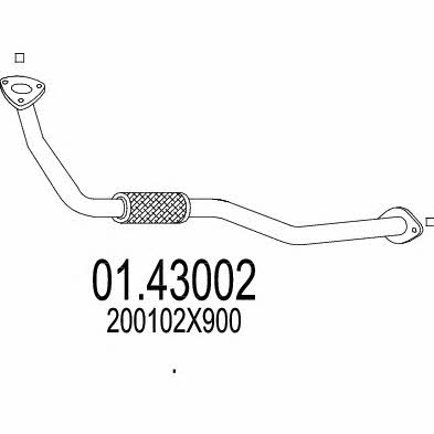 Mts 01.43002 Exhaust pipe 0143002