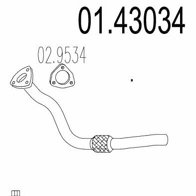 Mts 01.43034 Exhaust pipe 0143034