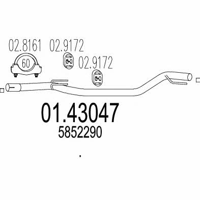 0143047 Mts Exhaust pipe