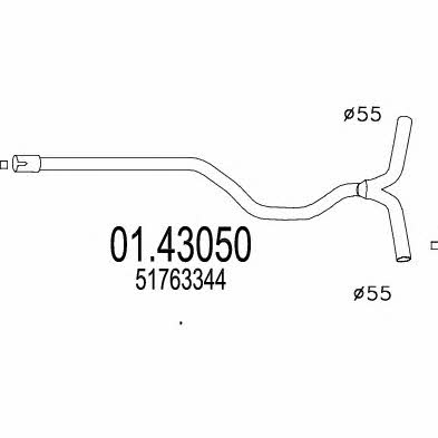 Mts 01.43050 Exhaust pipe 0143050