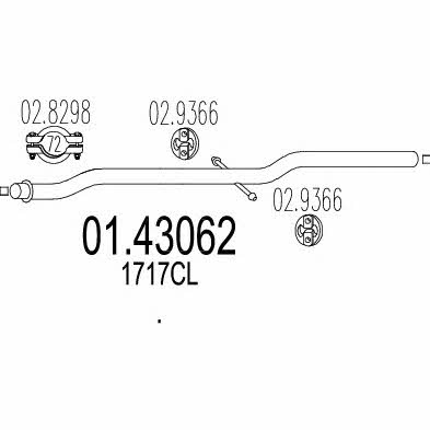 Mts 01.43062 Exhaust pipe 0143062