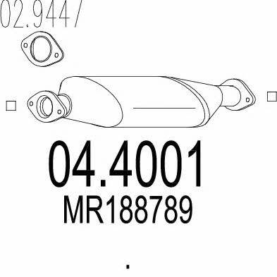 Mts 04.4001 Catalytic Converter 044001