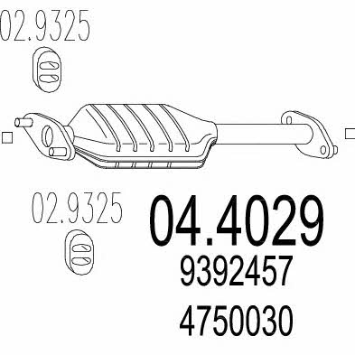 Mts 04.4029 Catalytic Converter 044029