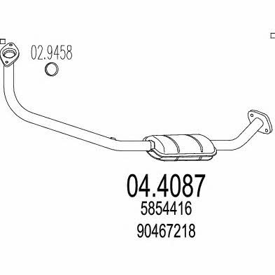 Mts 04.4087 Catalytic Converter 044087