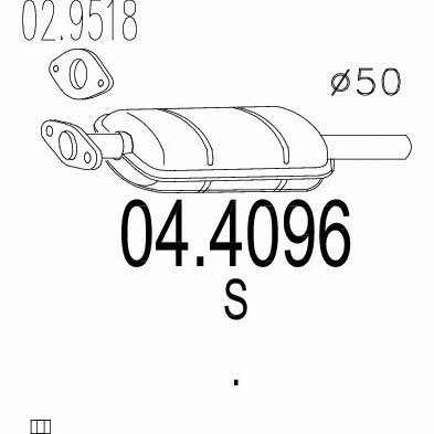 Mts 04.4096 Catalytic Converter 044096