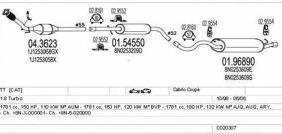 Mts C020307000690 Exhaust system C020307000690 C020307000690 Mts Exhaust system