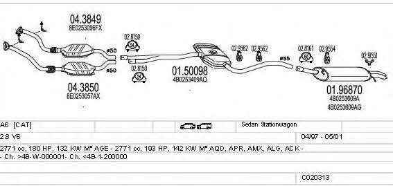 Mts C020313000648 Exhaust system C020313000648