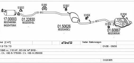  C020365010143 Exhaust system C020365010143