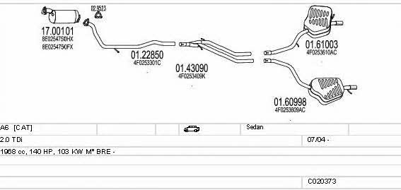 Mts C020373011065 Exhaust system C020373011065