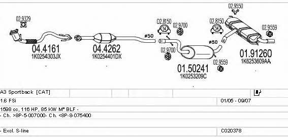 C020378013523 Mts Exhaust system