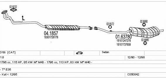 C050042000743 Mts Exhaust system