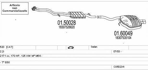 C050234007797 Mts Exhaust system